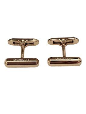 Hennessy Gold Tone Barrell Style Cufflinks, Signed K684